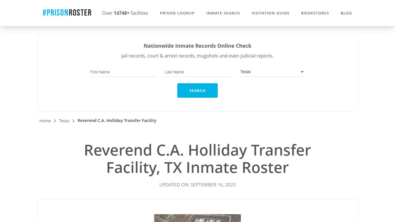 Reverend C.A. Holliday Transfer Facility, TX Inmate Roster - Prisonroster